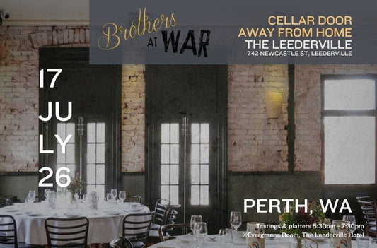 Cellar Door Away From Home wine event on Friday Night 17th July.    📍 Where: Evergreens Room, The Leederville  742 Newcastle Street, Leederville WA 6007  📅 When: Friday 17th July 2026  5:30pm – 7:30pm